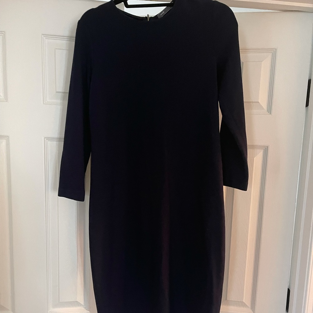 Vince long sleeve navy blue dress